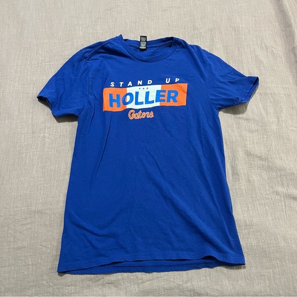 University Florida Gators Blue and Orange Stand Up Holler Student Tee Size XXS - Picture 2 of 6